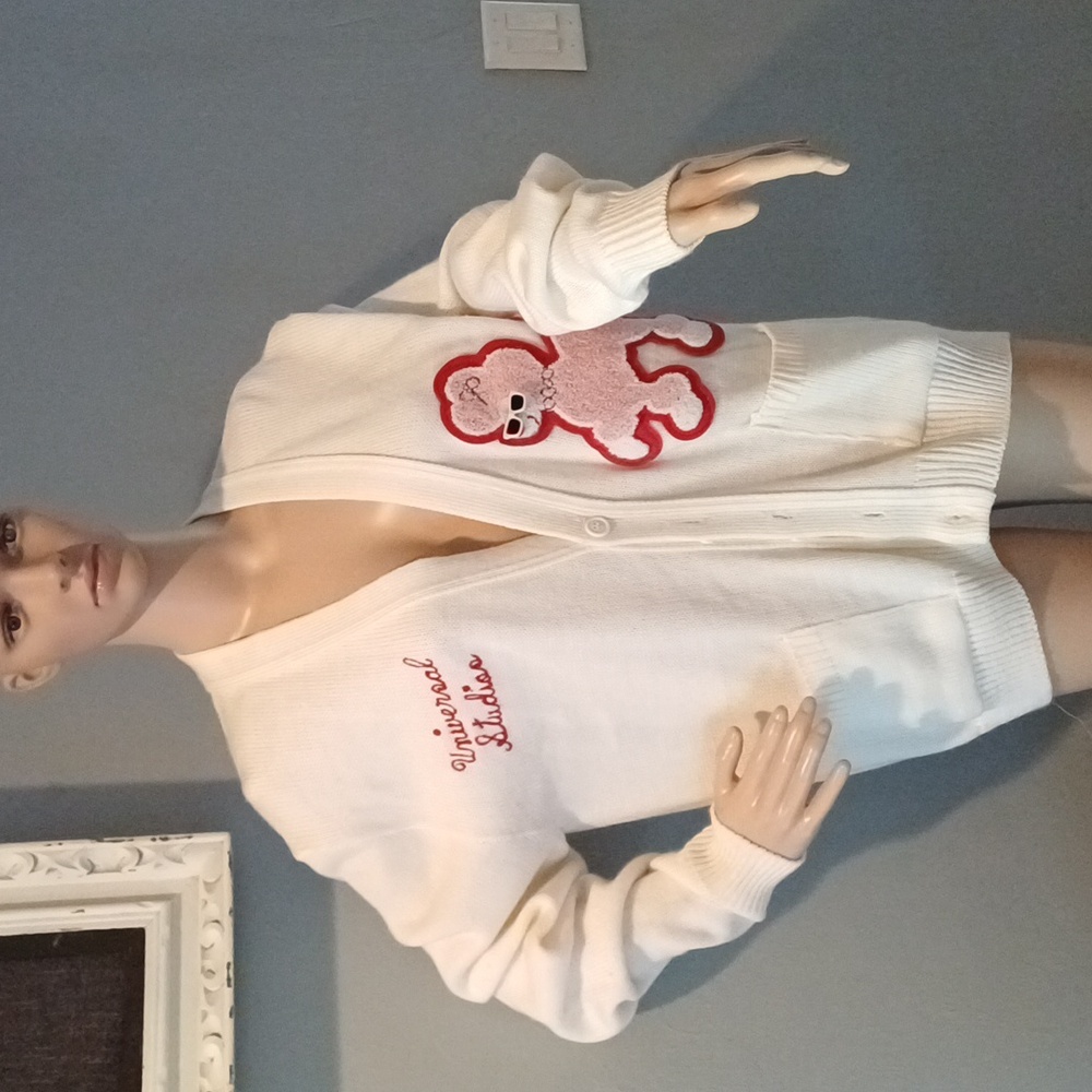 Universal Studios vintage 60's staff poodle school cardigan Andrew Rohan L - Picture 12 of 12